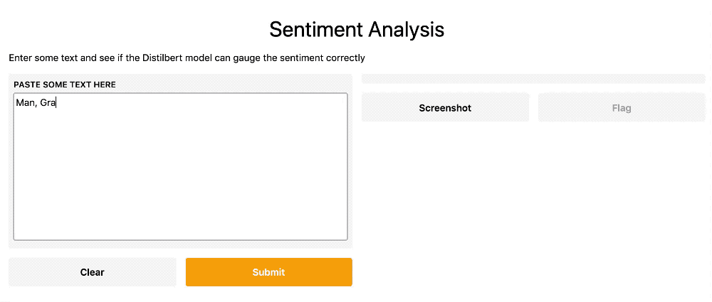 Gif of sentiment analysis web app by Chua Chin Hon.