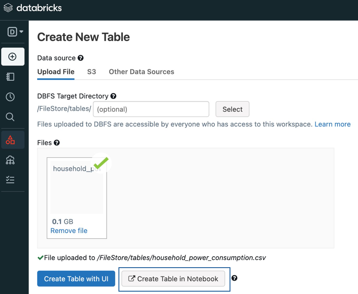 Initial setup 2/2 - Create a new table Image by author