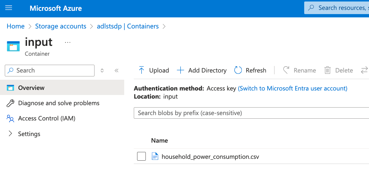 Upload input data Image by author